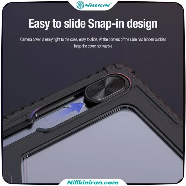 کیف محافظ نیلکین سامسونگ Tab S9 plus مدل Bumper Leather Case Pro