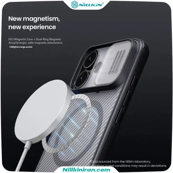قاب نیلکین آیفون iPhone 17 مدل (Camshield Pro Magnetic (Clear version
