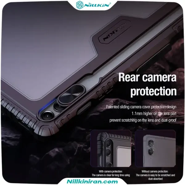 کیف محافظ نیلکین سامسونگ Tab S9 FE Plus مدل Bumper Leather Case Pro