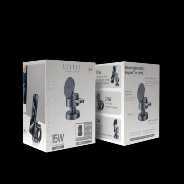 شارژر بی‌ سیم 4 در 1 Levelo Luce با طراحی مینیمال