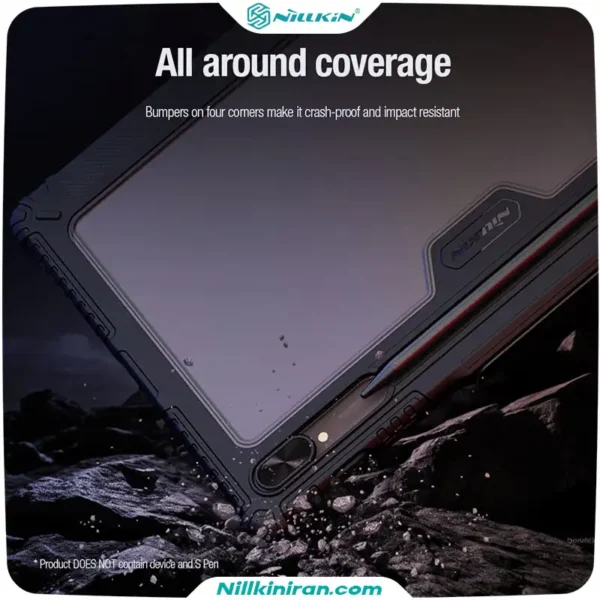 کیف محافظ نیلکین سامسونگ Tab S9 Ultra مدل Bumper Leather Case Pro
