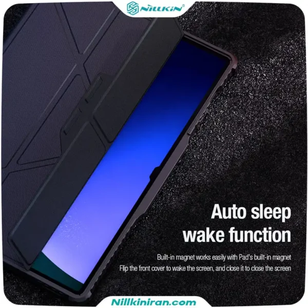 کیف محافظ نیلکین سامسونگ Tab S9 Ultra مدل Bumper Leather Case Pro