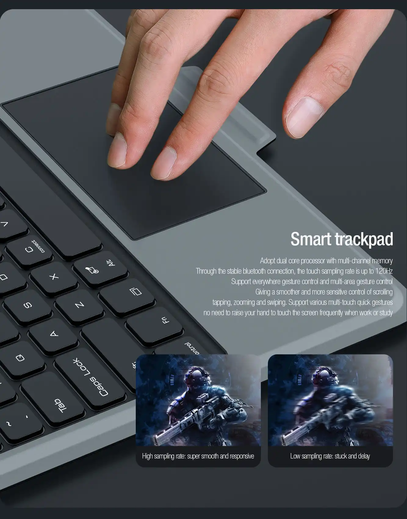کیف کلاسوری کیبورد دار نیلکین مناسب تبلت Tab S9 FE Plusمدل Bumper Combo Keyboard Case
