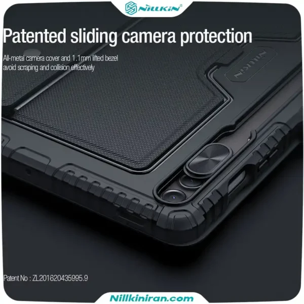 کیف کلاسوری کیبورد دار نیلکین مناسب تبلت Tab S9 FE Plusمدل Bumper Combo Keyboard Case