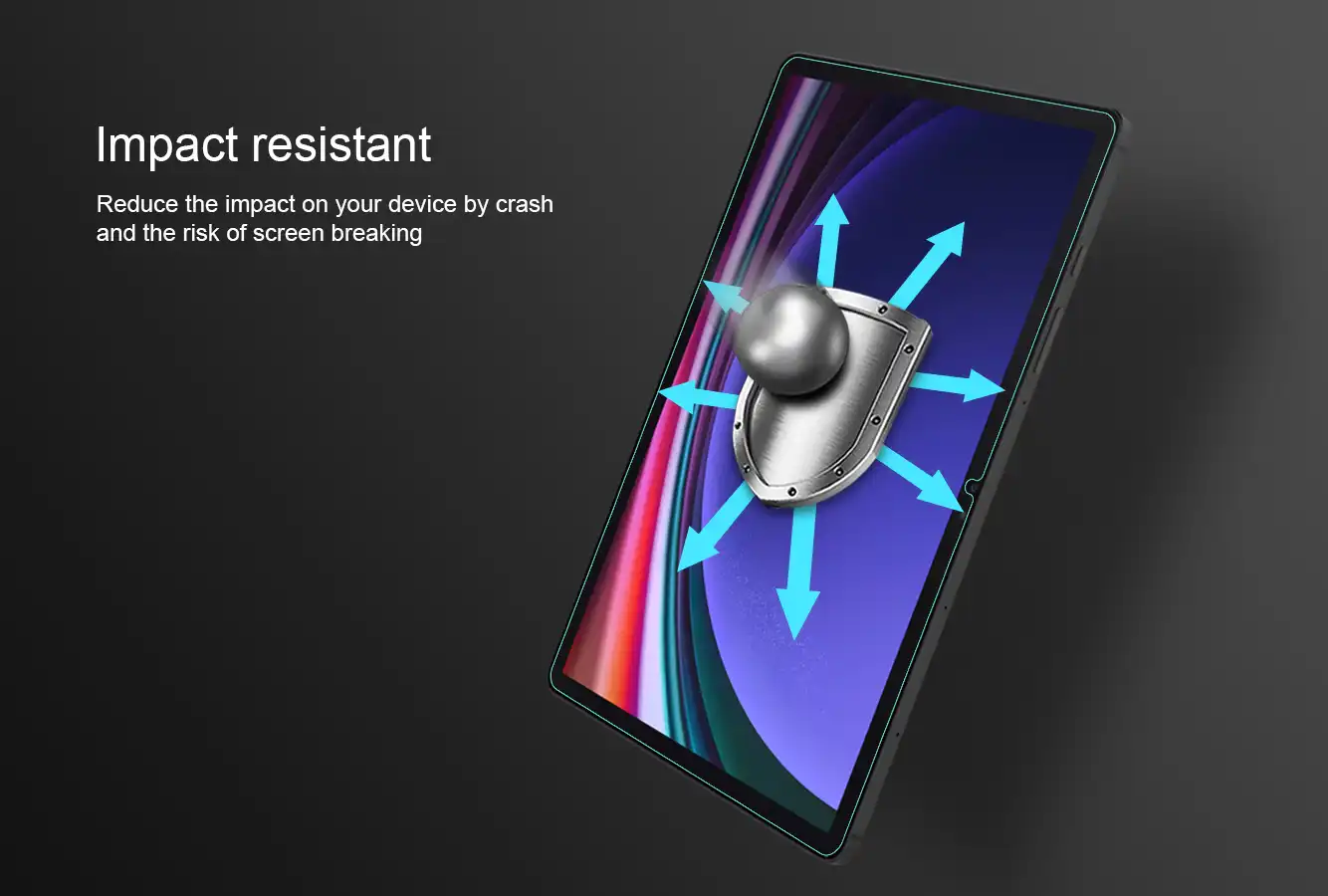 گلس نیلکین سامسونگ تبلت Galaxy Tab S9 مدل H+ Anti-explosion