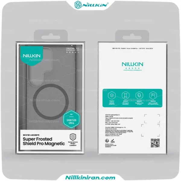 قاب نیلکین سامسونگ Galaxy S26 Ultra مدل Super Frosted Shield Pro Magnetic (Clear Version)