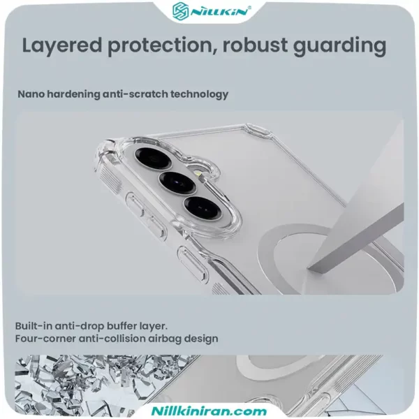 قاب نیلکین سامسونگ Galaxy A57 مدل Nature TPU Pro Magnetic