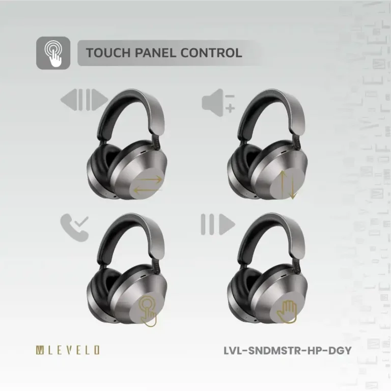 هدفون بی‌ سیم هیبریدی برند Levelo  مدل SoundMaster با حذف نویز فعال