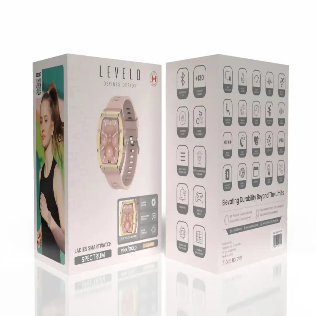 ساعت هوشمند زنانه برند Levelo مدل Spectrum (LVL‑SPECT‑BKGD) ضد آب