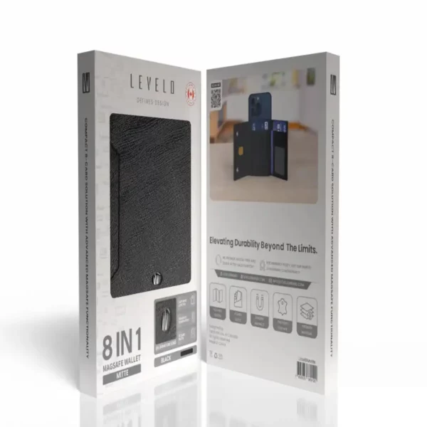 کیف کارت مگ سیف Levelo مدل Mitte با ابعاد 8 در 1