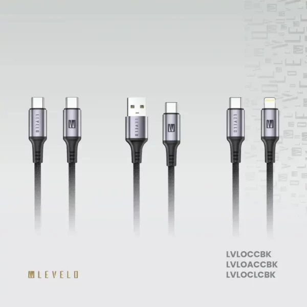 کابل Type‑C به Type‑C برند Levelo مدل Otto با طول کابل 1.2 متر