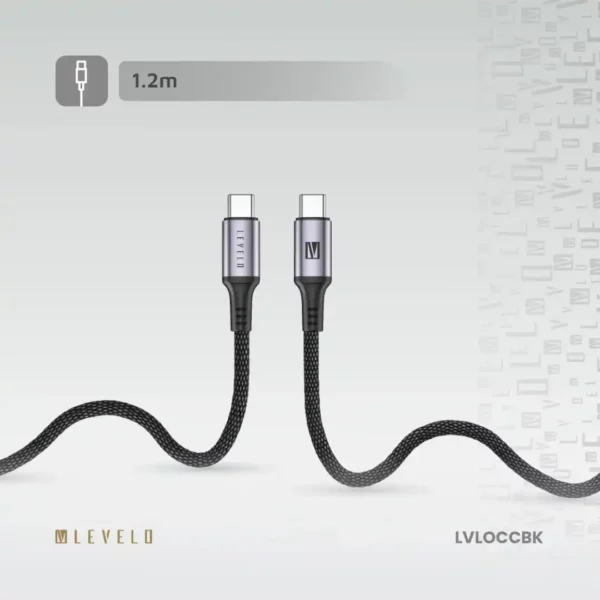 کابل Type‑C به Type‑C برند Levelo مدل Otto با طول کابل 1.2 متر