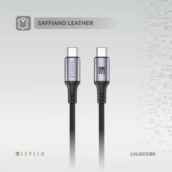 کابل Type‑C به Type‑C برند Levelo مدل Otto با طول کابل 1.2 متر