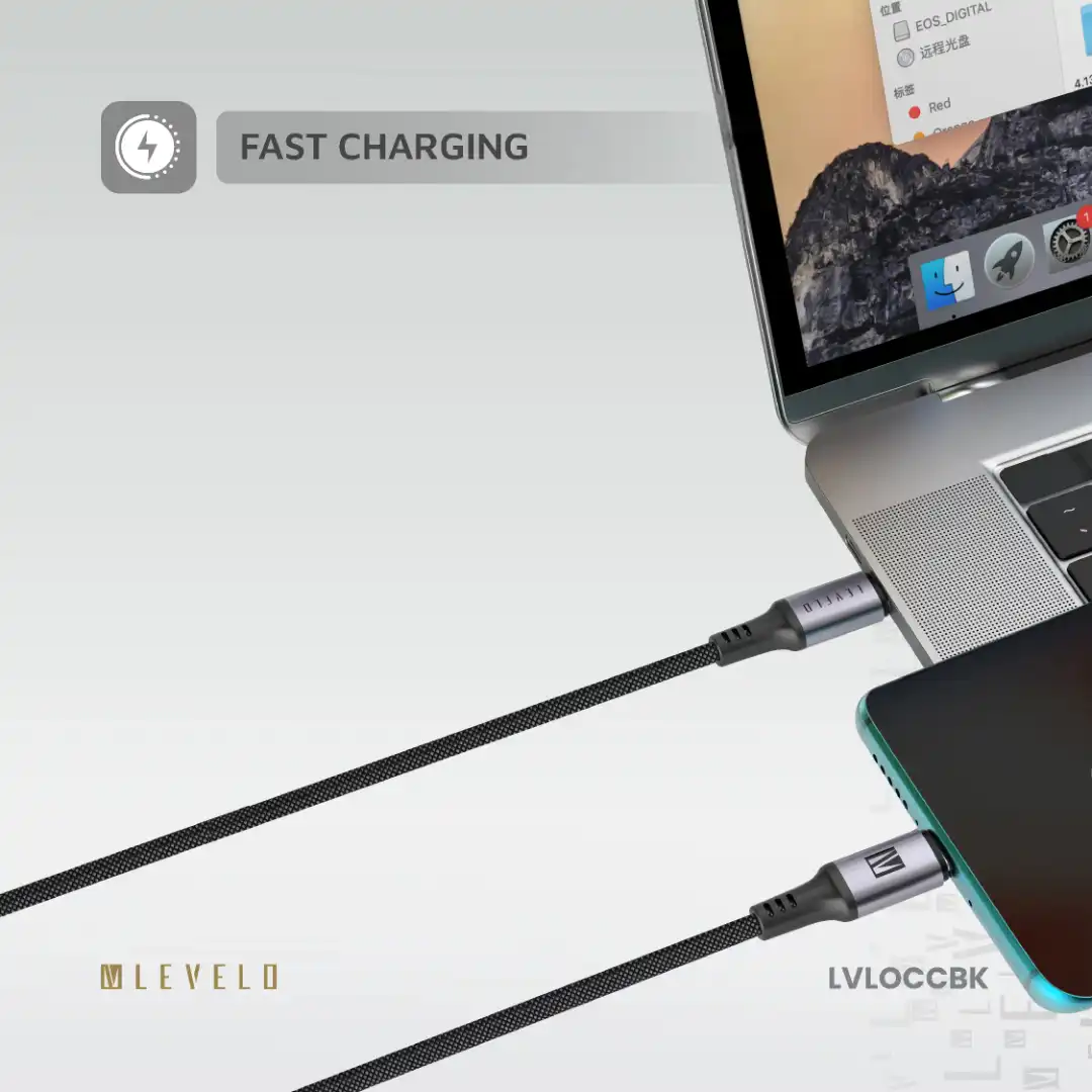 کابل Type‑C به Type‑C برند Levelo مدل Otto با طول کابل 1.2 متر