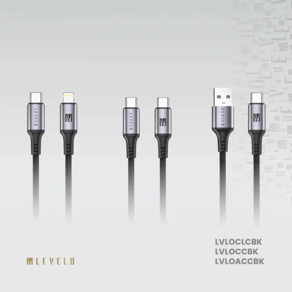 کابل Type‑C به Lightning برند Levelo مدل Otto با طول 1 متر