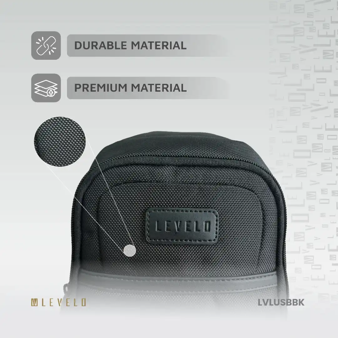 کیف دوشی شهری برند Levelo  مدل Urban Sling Bag (LVL‑USB‑BK) با وزن 400 گرم