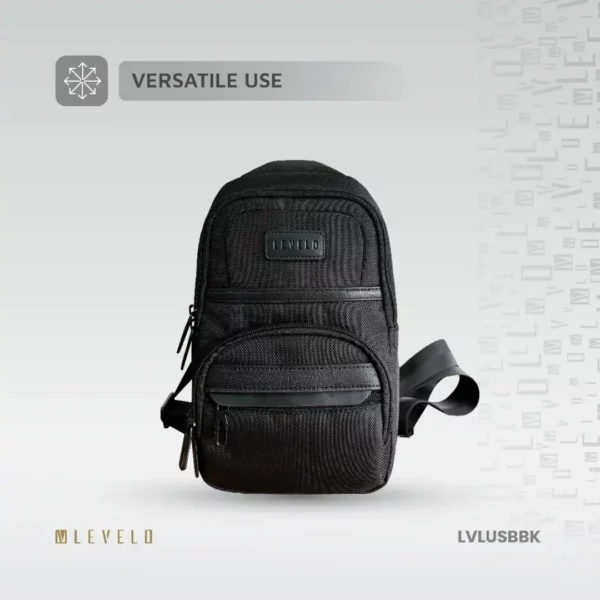 کیف دوشی شهری برند Levelo  مدل Urban Sling Bag (LVL‑USB‑BK) با وزن 400 گرم