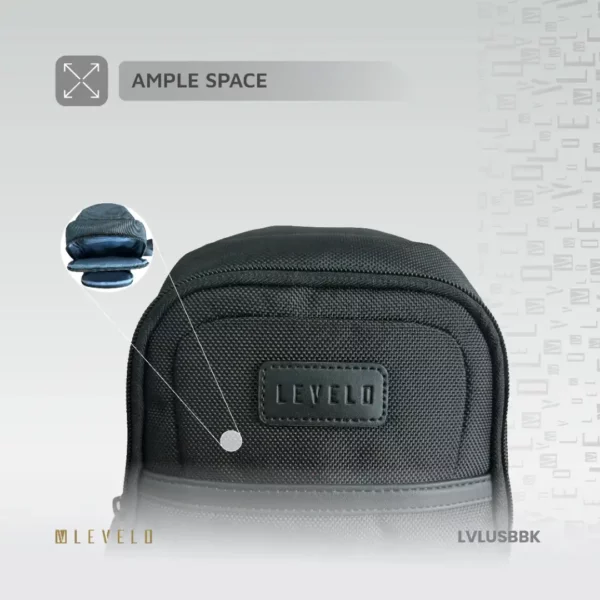 کیف دوشی شهری برند Levelo  مدل Urban Sling Bag (LVL‑USB‑BK) با وزن 400 گرم