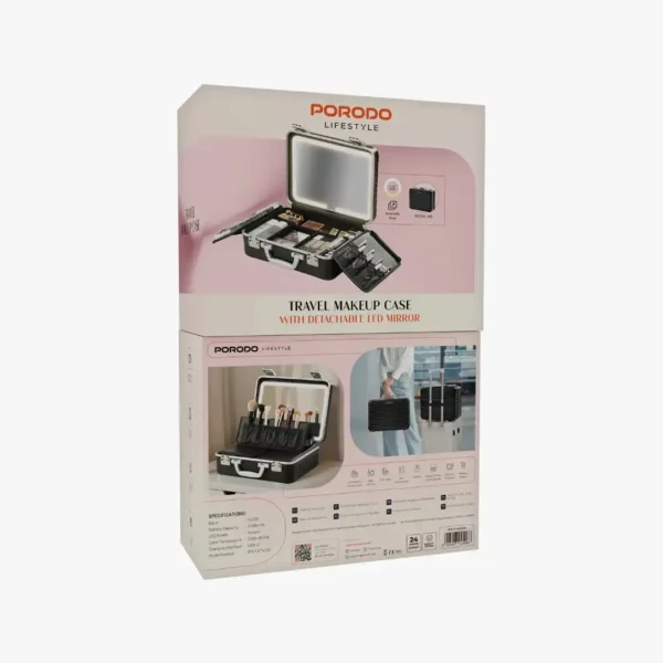 کیف آرایش مسافرتی پرودو مدل  PDLFST4029BK با آینه LED قابل جدا شدن