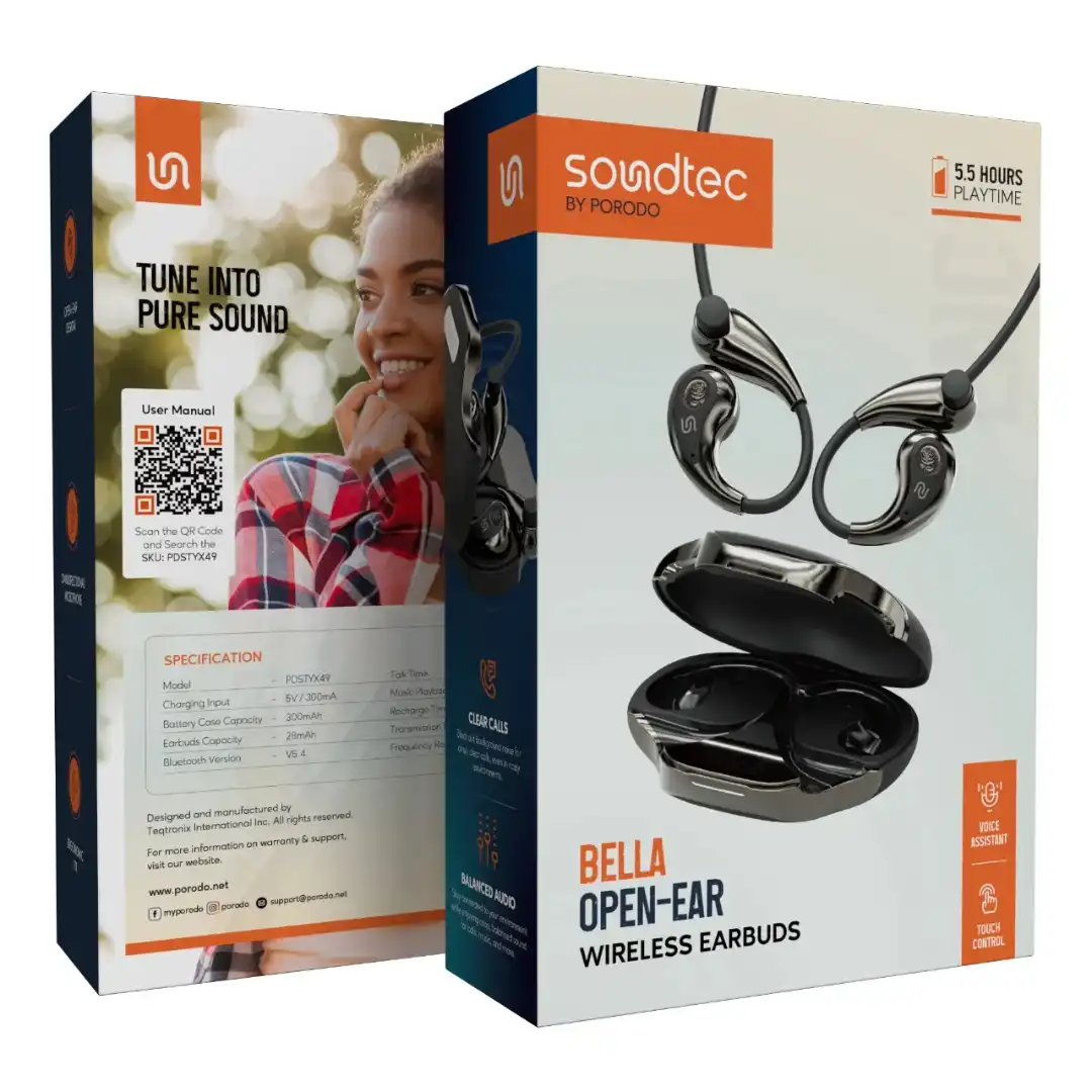 هندزفری بلوتوثی ورزشی پرودو ساندتک مدل Bella با طراحی Open-Ear