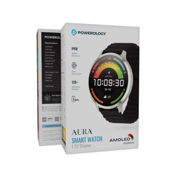 ساعت هوشمند بلوتوثی پاورولوژی مدل آورا (Aura) با ظرفیت باتری 330mAh