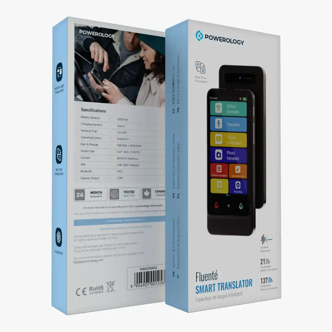 مترجم هوشمند بلوتوثی پاورولوژی مدل Fluenté Smart Translator (PWAITSM12)