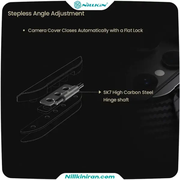 قاب نیلکین سامسونگ S25 Ultra مدل CarboProp Magnetic Transparent Lens Guard Edition