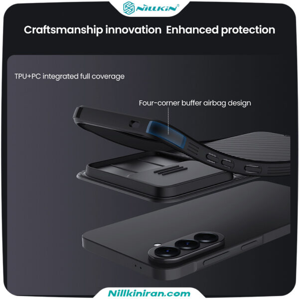 قاب محافظ نیلکین مدل CamShield Pro مخصوص Samsung Galaxy A57 5G با کاور کشویی دوربین