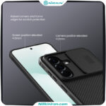 قاب محافظ نیلکین مدل CamShield Pro مخصوص Samsung Galaxy A57 5G با کاور کشویی دوربین