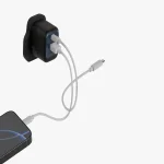 شارژر دیواری دو پورت 20 وات برند لولو مدل Levelo Vero GaN با آداپتور استاندارد UK