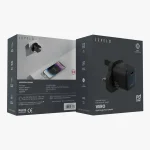 شارژر دیواری 20 وات برند لولو مدل (Levelo Vero GaN) با درگاه USB-C و آداپتور UK