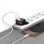 شارژر دیواری 20 وات برند لولو مدل (Levelo Vero GaN) با درگاه USB-C و آداپتور UK