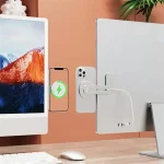 هولدر و پایه نگهدارنده رومیزی مگ‌سیف و شارژر بی‌سیم برند لولو (Levelo) مدل Energia MagSafe Surface Phone Holder With Wireless Charger