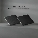 کیف پول جیبی چرمی برند Levelo مدل Bifold Black Genuine Leather Pocket Organizer