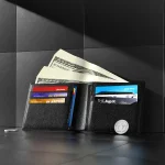 کیف پول مردانه چرم طبیعی برند Levelo مدل Billfold Men's Genuine Leather Wallet