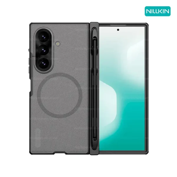 قاب نیلکین Super Frosted Shield Fold Magnetic Pen Holder با نگهدارنده قلم مناسب Galaxy Z Fold 8 Ultra