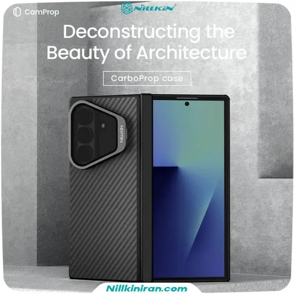 قاب نیلکین سامسونگ Samsung Z Fold 8 Ultra مدل CarboProp Magnetic Black Mirror