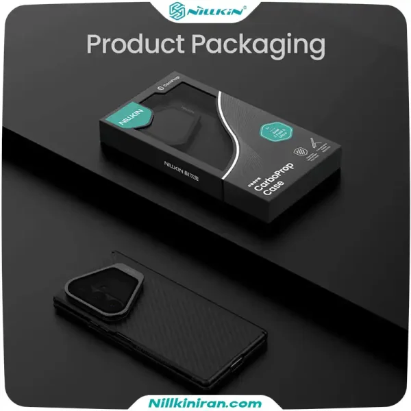 قاب نیلکین سامسونگ Samsung Z Fold 8 Ultra مدل CarboProp Magnetic Black Mirror