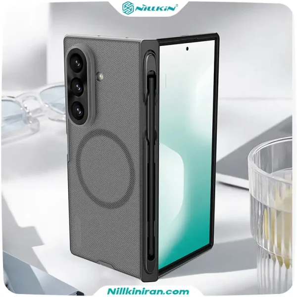 قاب نیلکین Super Frosted Shield Fold Magnetic Pen Holder با نگهدارنده قلم مناسب Galaxy Z Fold 8 Ultra