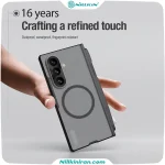 قاب نیلکین Super Frosted Shield Fold Magnetic Pen Holder با نگهدارنده قلم مناسب Galaxy Z Fold 8 Ultra