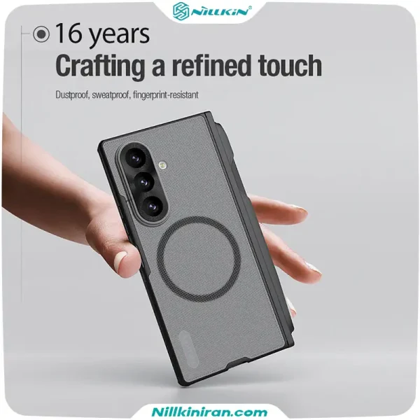 قاب نیلکین Super Frosted Shield Fold Magnetic Pen Holder با نگهدارنده قلم مناسب Galaxy Z Fold 8 Ultra