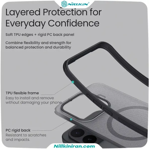 قاب نیلکین شیائومی Xiaomi 17T مدل Super Frosted Shield Pro Magnetic Case - تصویر 7