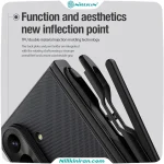 قاب نیلکین Super Frosted Shield Fold Magnetic Pen Holder با نگهدارنده قلم مناسب Galaxy Z Fold 8 Ultra