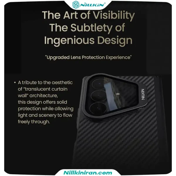 قاب نیلکین سامسونگ Samsung Z Fold 8 Ultra مدل CarboProp Magnetic Black Mirror