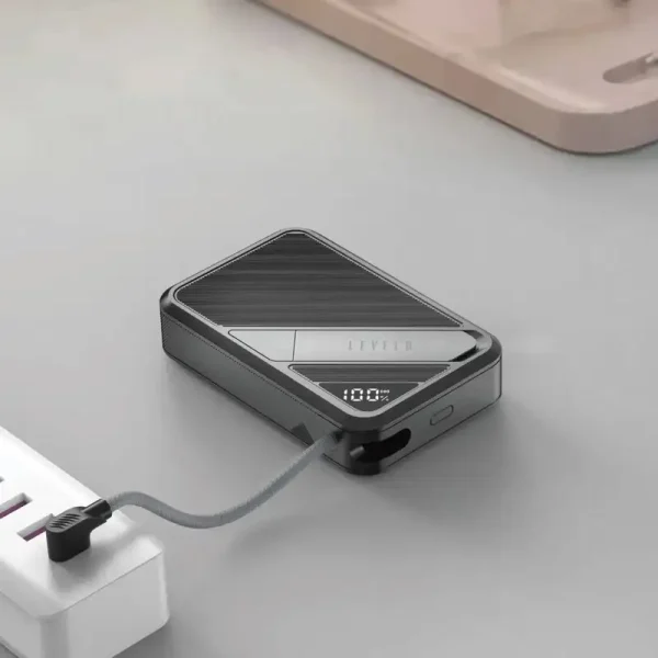 پاوربانک 10000 میلی آمپر ساعت لولو AirLink MagSafe با کابل Type-C داخلی - تصویر 12