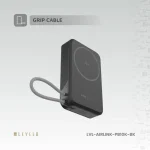 پاوربانک و شارژر همراه AirLink 10000mAh MagSafe از برند لولو با کابل Type-C داخلی و استند