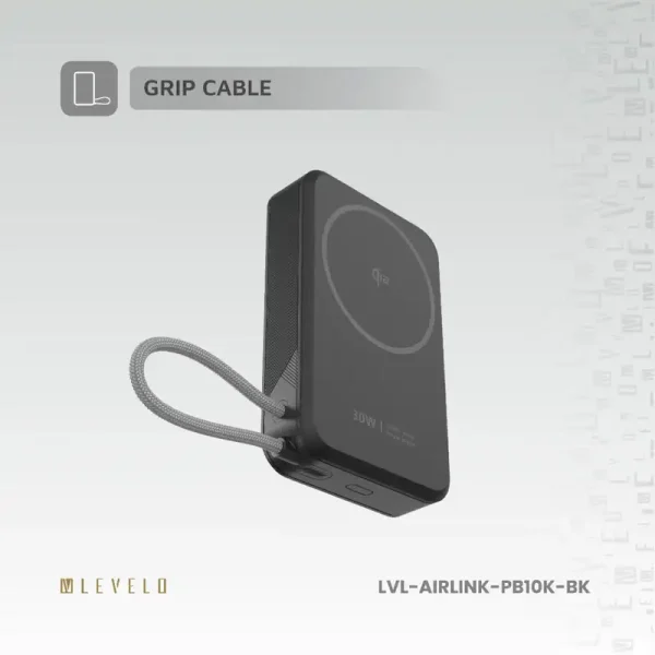 پاوربانک و شارژر همراه AirLink 10000mAh MagSafe از برند لولو با کابل Type-C داخلی و استند