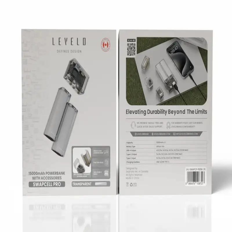 پاوربانک و شارژر همراه برند لولو  SwapCell Pro 15000mAh Powerbank؛ پاوربانک ماژولار با شارژ سریع و طراحی قابل تعویض