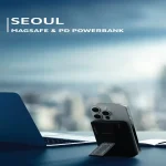 پاوربانک لولو مدل Seoul ظرفیت 5000 میلی آمپر ساعت سازگار با MagSafe با شارژ بی سیم و با سیم