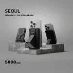 پاوربانک لولو مدل Seoul ظرفیت 5000 میلی آمپر ساعت سازگار با MagSafe با شارژ بی سیم و با سیم